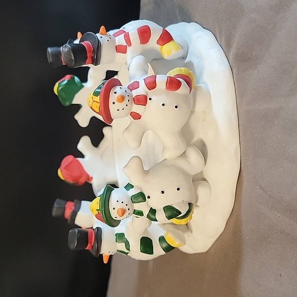 Partylite Frolicking Frostys Candle Holder - Picture 1 of 7